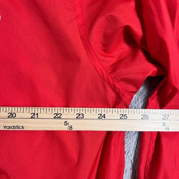 Atlanta Falcons Rain Jacket Mens Size L/X Red Windbreaker Hooded Lightweight